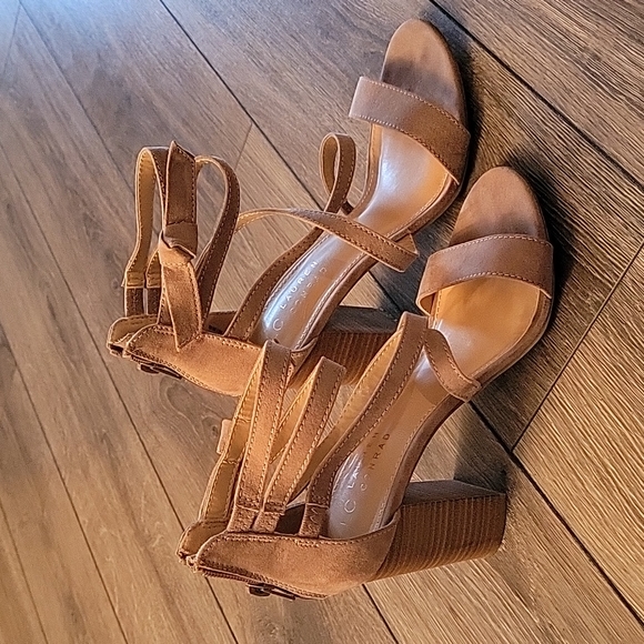 Lauren Conrad Walnut Women's High Heel Sandals size 7 - Picture 3 of 6